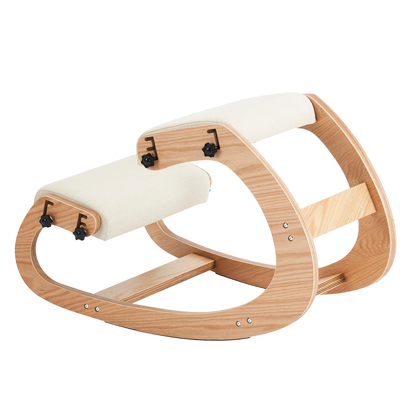 ベージュ布張りシートひざまずくオフィスチェア(Y-C33)