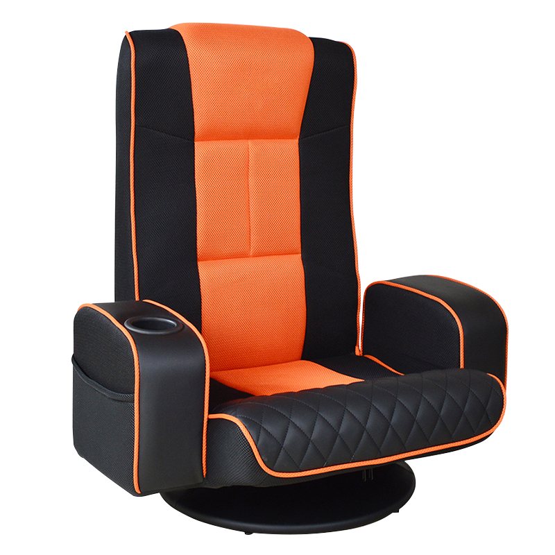 カップホルダー付き調節可能なメッシュPUフロアゲーミングチェア(S-0107b)