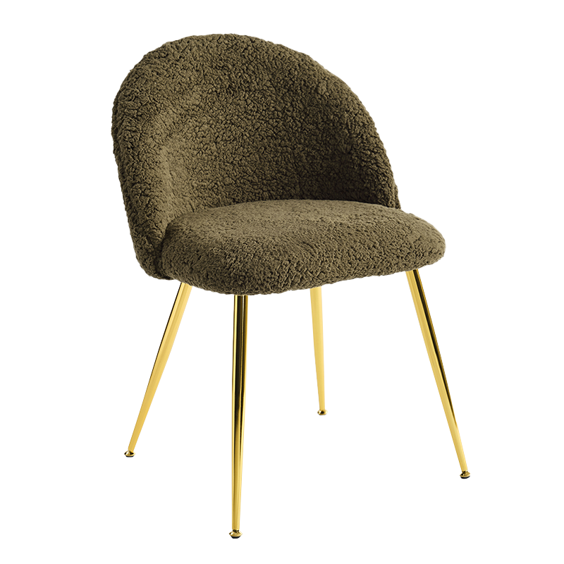 ゴールデンベース付きグリーンテディフリースダイニングチェア(Y-C16)