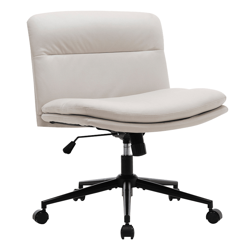 ホワイトワイドあぐらアームレスホームオフィスチェア (Y-C56)