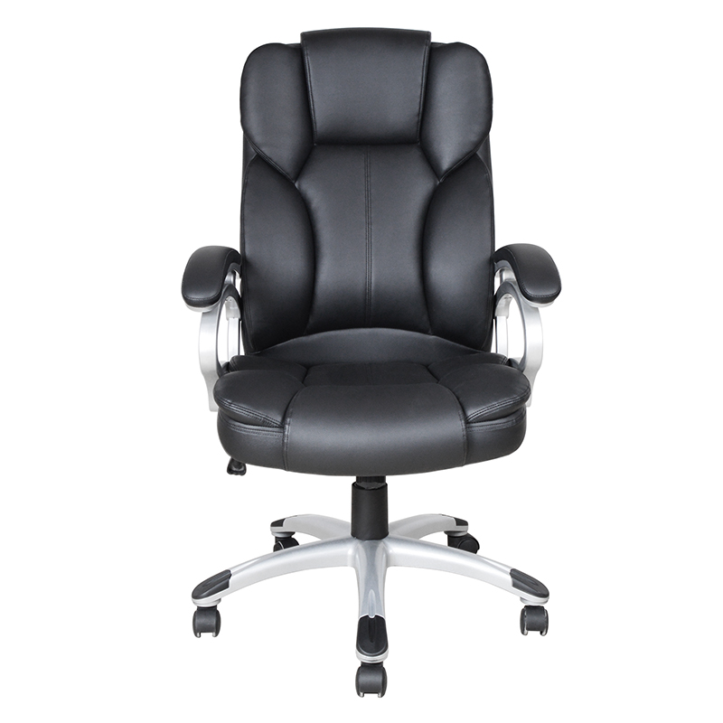 ブラック ハイバック 固定パッド アームレスト エグゼクティブ オフィス シート (Y-2825)