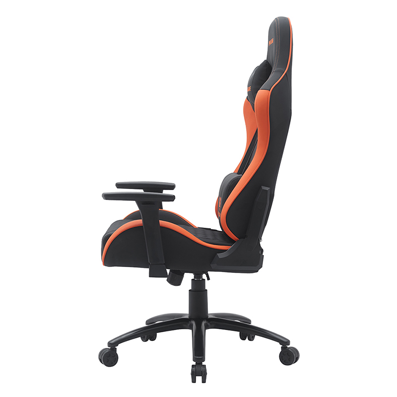 オレンジのモダンな回転ゲーミングチェア、調節可能な 3D アームレスト付き (T-7122)