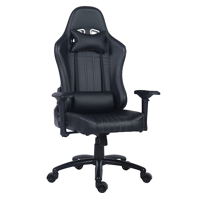 ブラック PU ハイバック 4D アームレスト レーシング キング ゲーミング チェア (Y-2546)