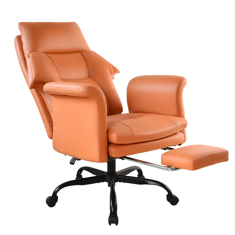 ハイバック外側反転パッドアームレストボスオフィスチェアフットレスト付き(M-6145)