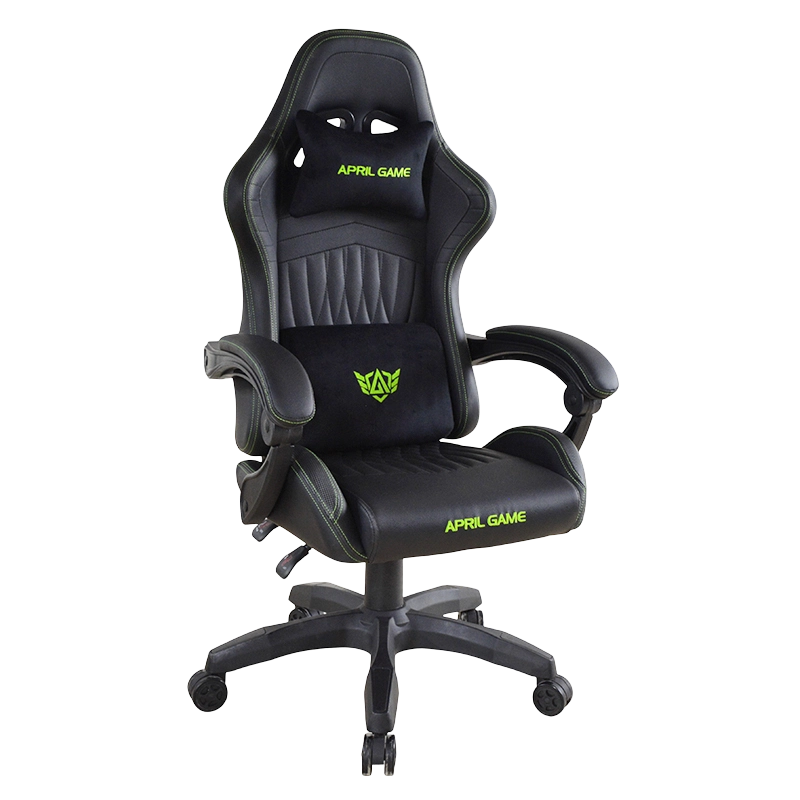 PP調節可能なアームレストリクライニングレザーゲーミングチェア(T-7130)