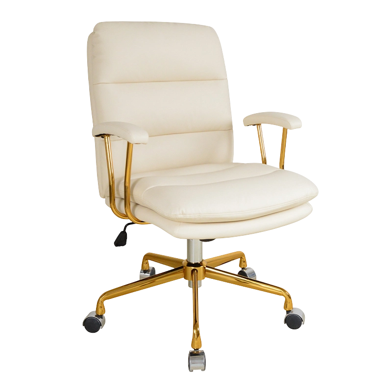 パッドメタルアームレストダブルクッションホームオフィスチェア(X-5147)